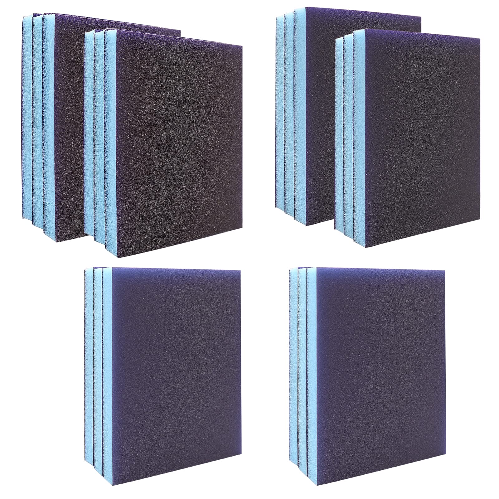 Esponja abrasiva de grano 100/120/220, lavable y reutilizable, para madera, metal, muebles, pintura y paneles de yeso (medio, fino, 18 unidades)