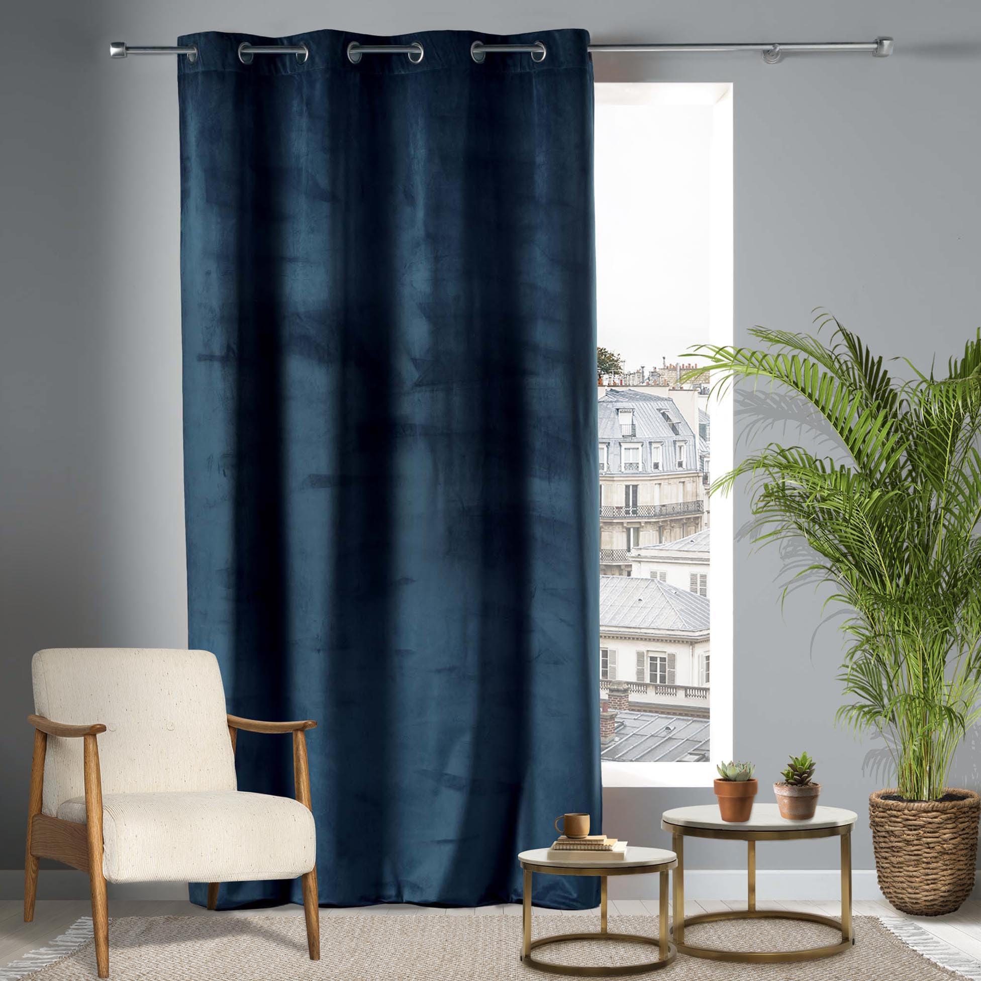 Tenda Sostenibile Oeko-tex Douceur D'Intérieur, Mistraline - Tenda Con Occhielli (140 X 240 Cm), In Cotone Riciclato Tende Cotone