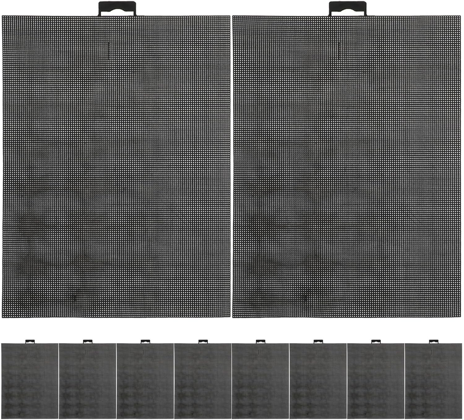 LIFKOME 10pcs Black Plastic Canvas Sheets for Crafting Burr-Free Surface and Cuttable Pe Material, for Creative Projects, Needlepoint, and Cross Stitch Embroidery Mesh