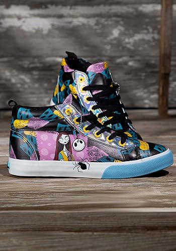 Miniatura 2 de Zapatos Sally de Nightmare Before Christmas para adultos, con licencia oficial de Disney, tenis de patchwork para mujer