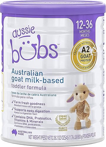 Aussie Bubs Fórmula australiana a base de leche de cabra para niños pequeños, polvo, 28.2 onzas (1 lata)