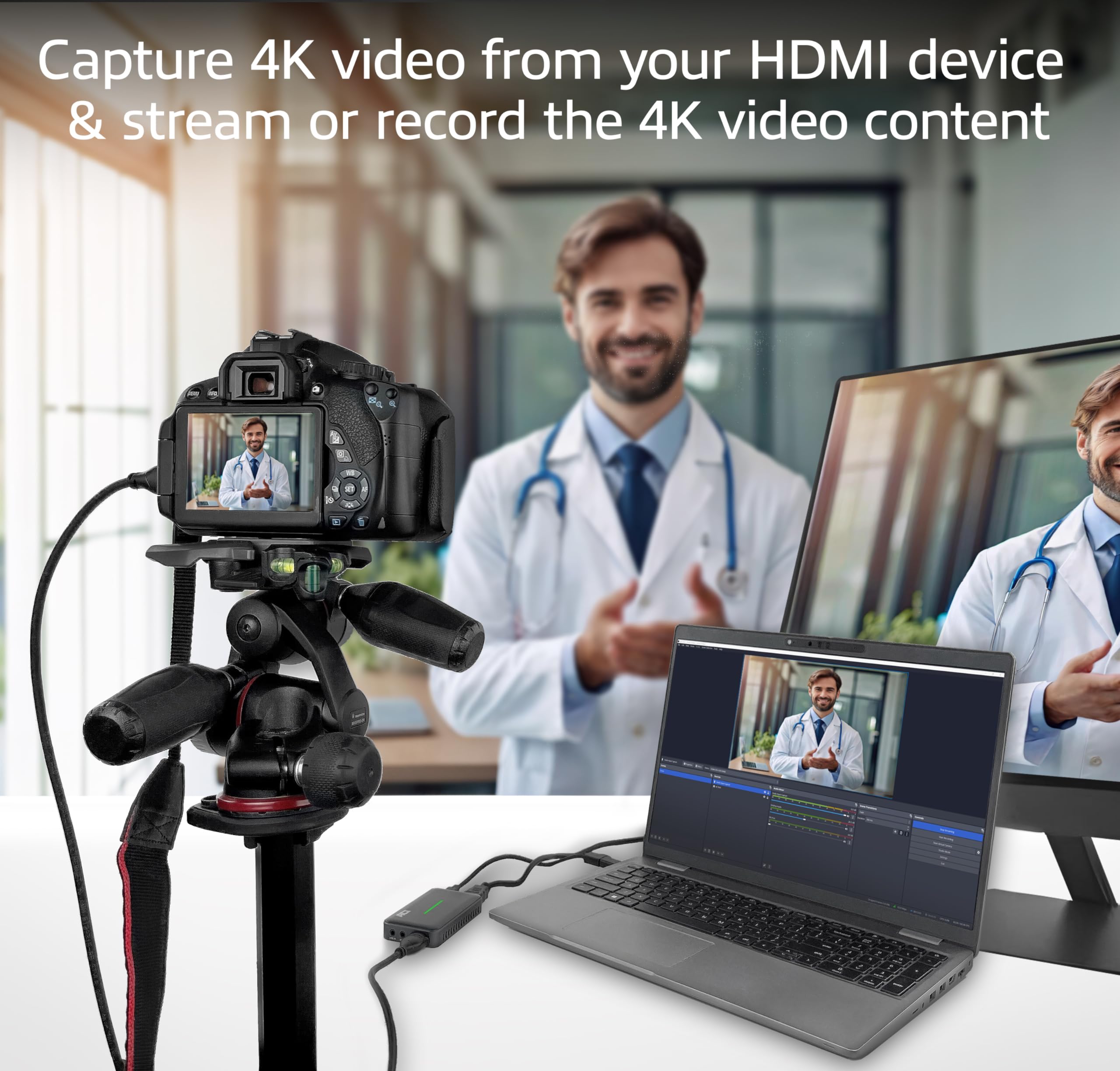 ACT Video Capture Card, 4K HDMI Loop-Out, HDMI Capture Card con USB Type-C, scheda di registrazione video audio per streaming, gaming PS5/Xbox/Switch/Twitch/Youtube/OBS - AC7600