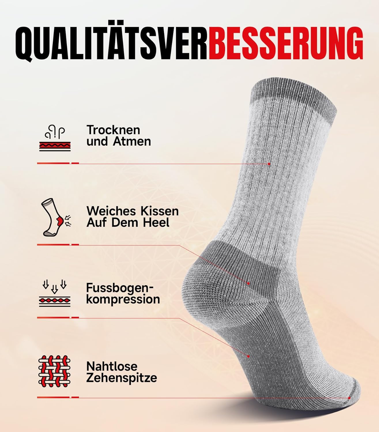 Merino Wandersocken Von PULIOU - Thermoregulierend & Anti-Blasen