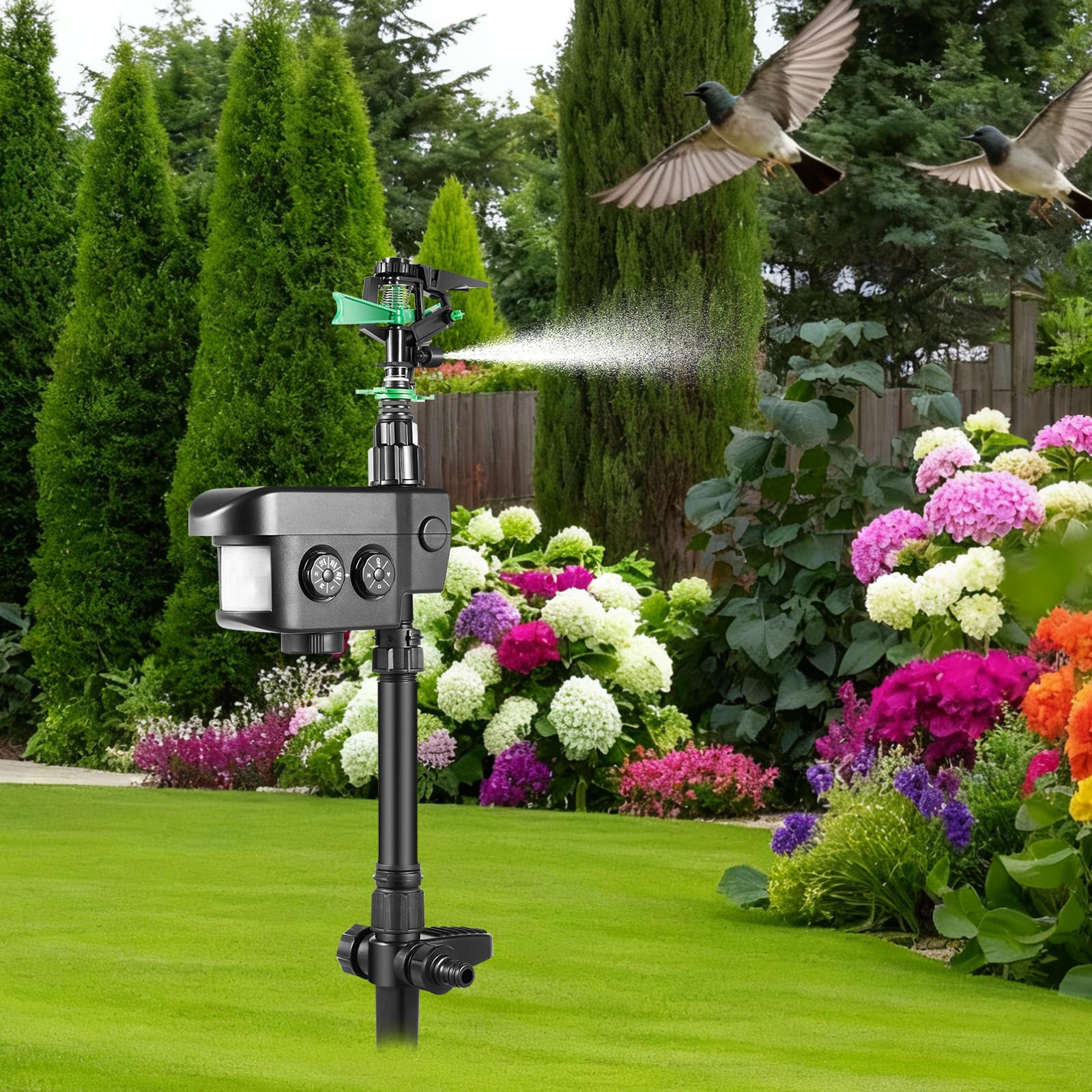 Arroseur Répulsif Solaire Animal Capteur Mouvement Angle Réglable Jardin
