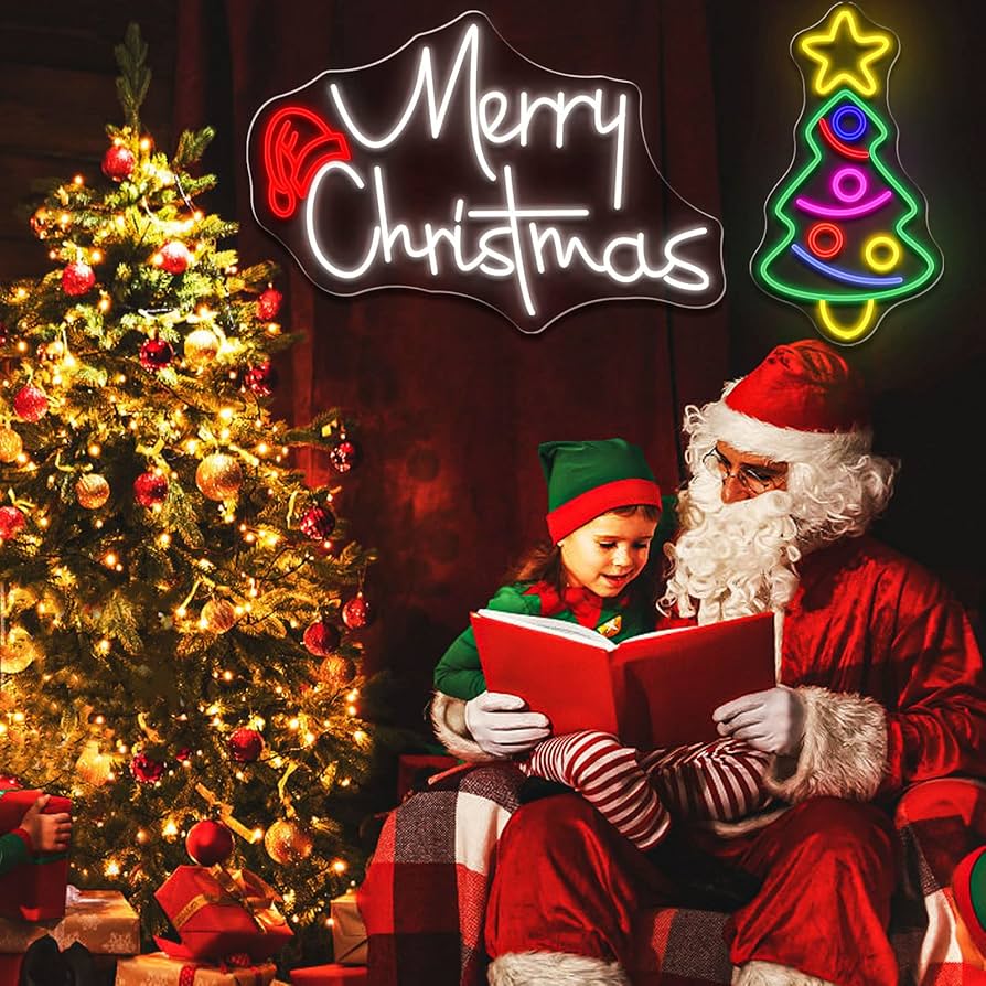 Amazon.co.jp: Merry Christmas ネオンサイン 24x15インチ