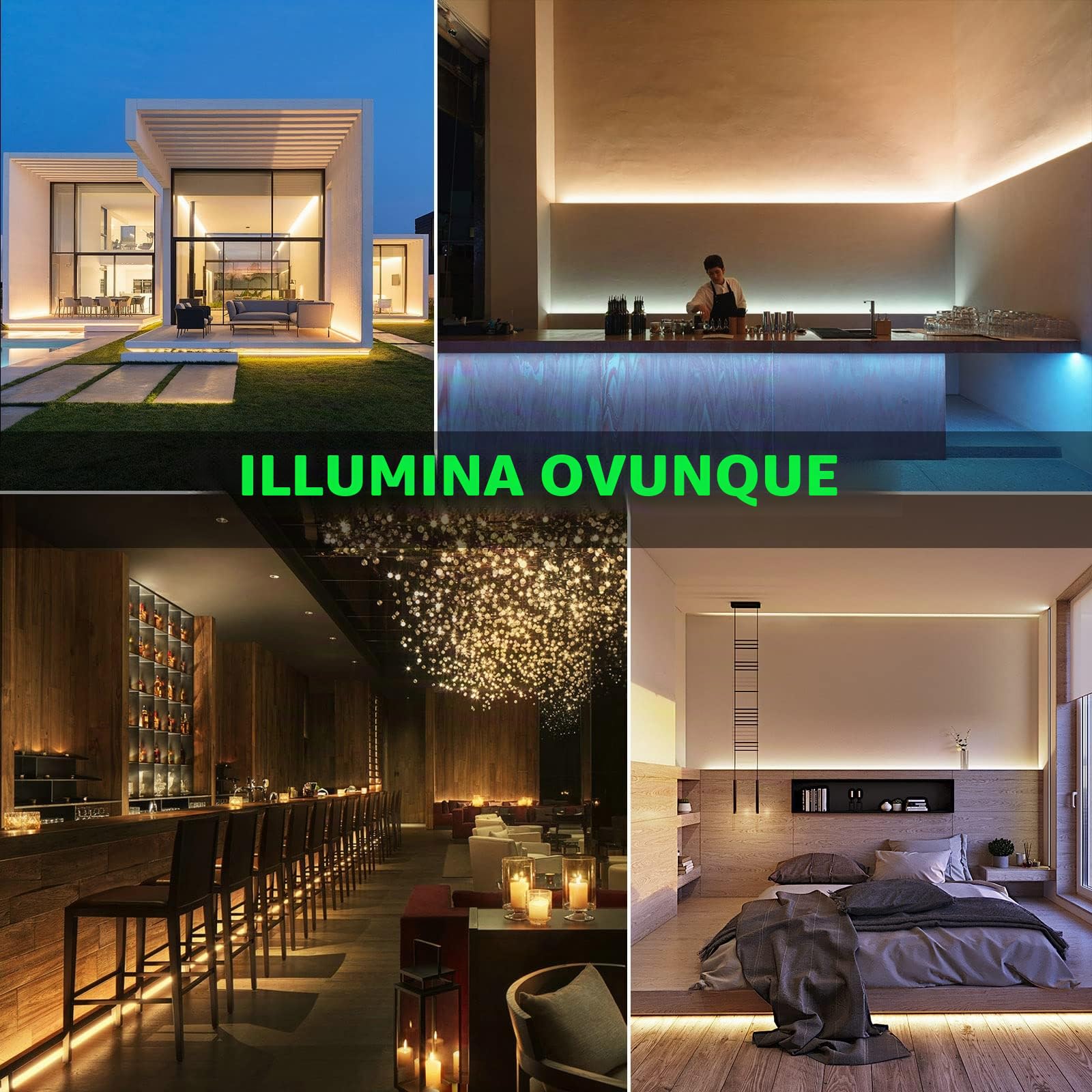 JOYLIT PRO+ Striscia LED COB 24V 5M Doppia Fila 3000K Interno, CE UL 3100LM/M Alta Luminosità 25W/M CRI 95+ Illuminazione Nastri Luce, 960LEDs/M 12MM Bianco Caldo Continuous Strip LED (Solo Luci)