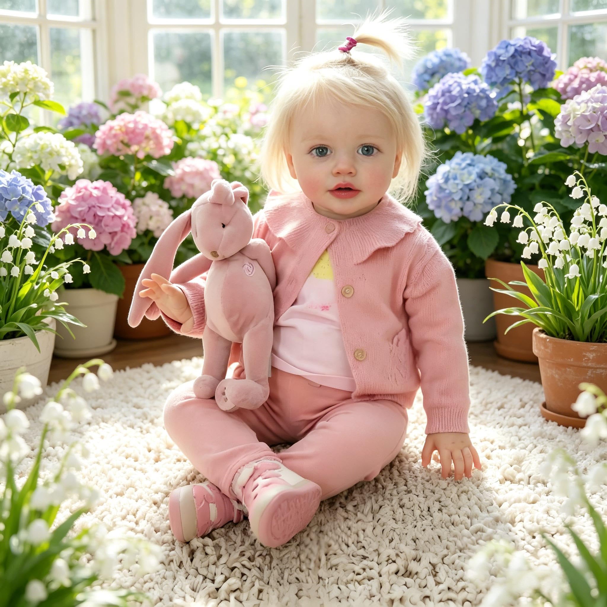RXDOLL Reborn-Babypuppe, 66 cm, weicher Vinyl-Stoffkörper, lebensecht, für Neugeborene, Kleinkinder, handgewurzeltes blondes Haar, realistisches Spielzeug für Kinder ab 3 Jahren