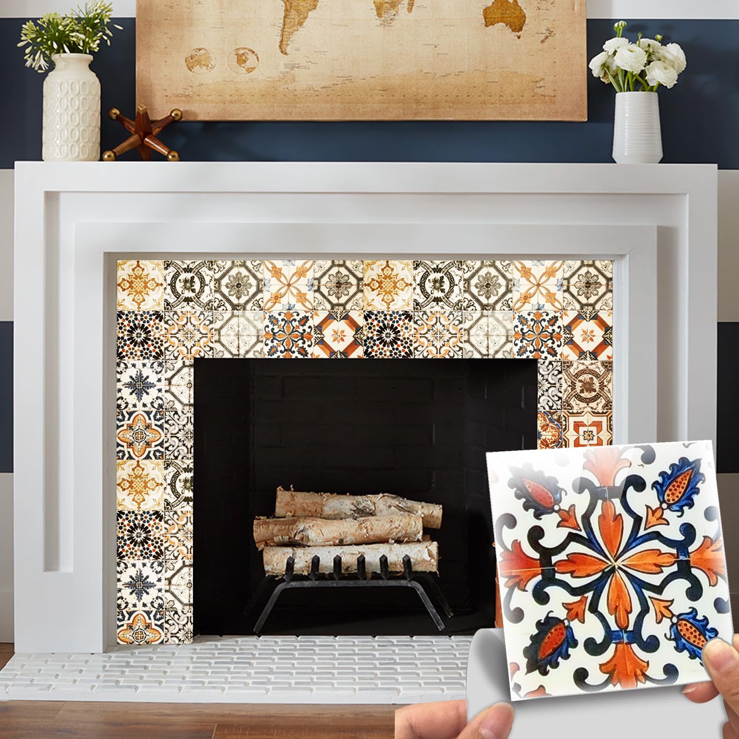 Amazon.com: Heimerdinger Kitchen Bathroom Rustic Brown Talavera