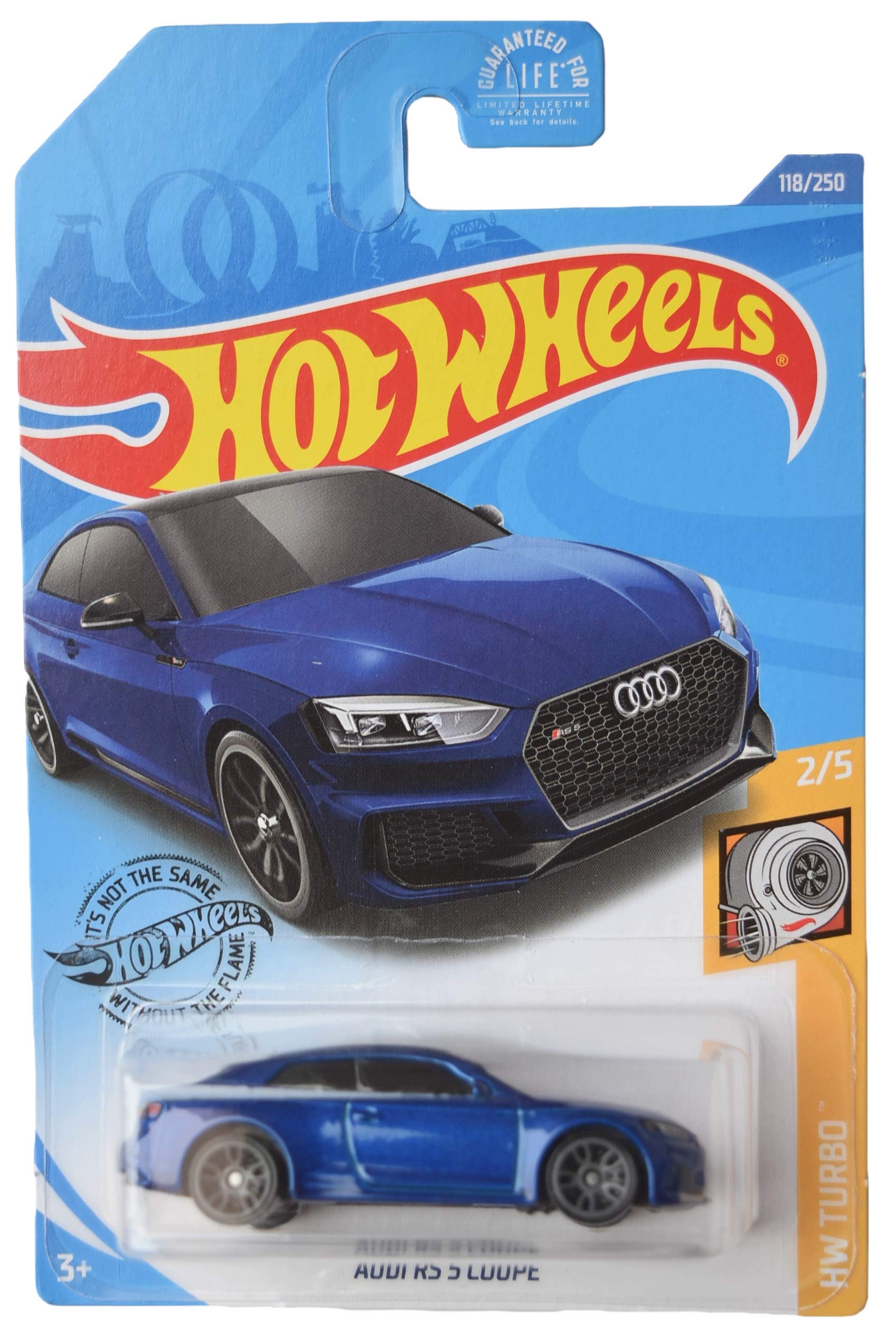 DieCastHotwheels Au di rs 5 Coupe, Turbo 2/5 [Blue] 118/250