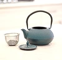 Vista 2 de Frieling Arare - Tetera de hierro fundido con infusor de acero inoxidable, hervidor de té de hierro fundido de 40 onzas con infusor - Hervidor