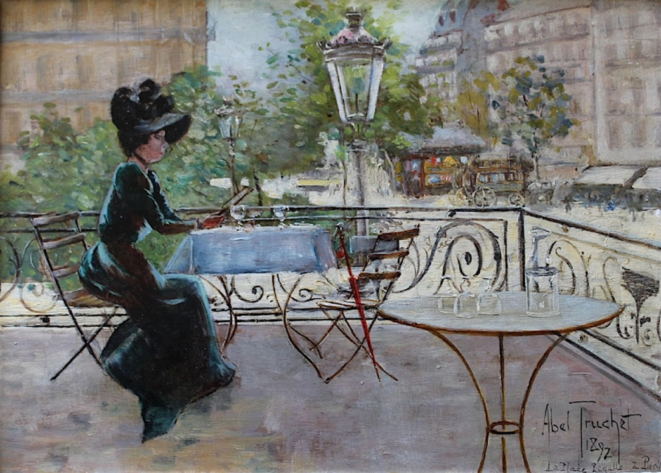 POSTERIIk Famous Modern Artwork Art Mural Place a Parigi Louis Abel-truchet Oil Paintings Pictures for Home Decor 60x90cm
