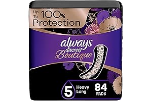 Boutique Adult Incontinence & Postpartum Pads For Women, Size 5, Heavy Absorbency,...