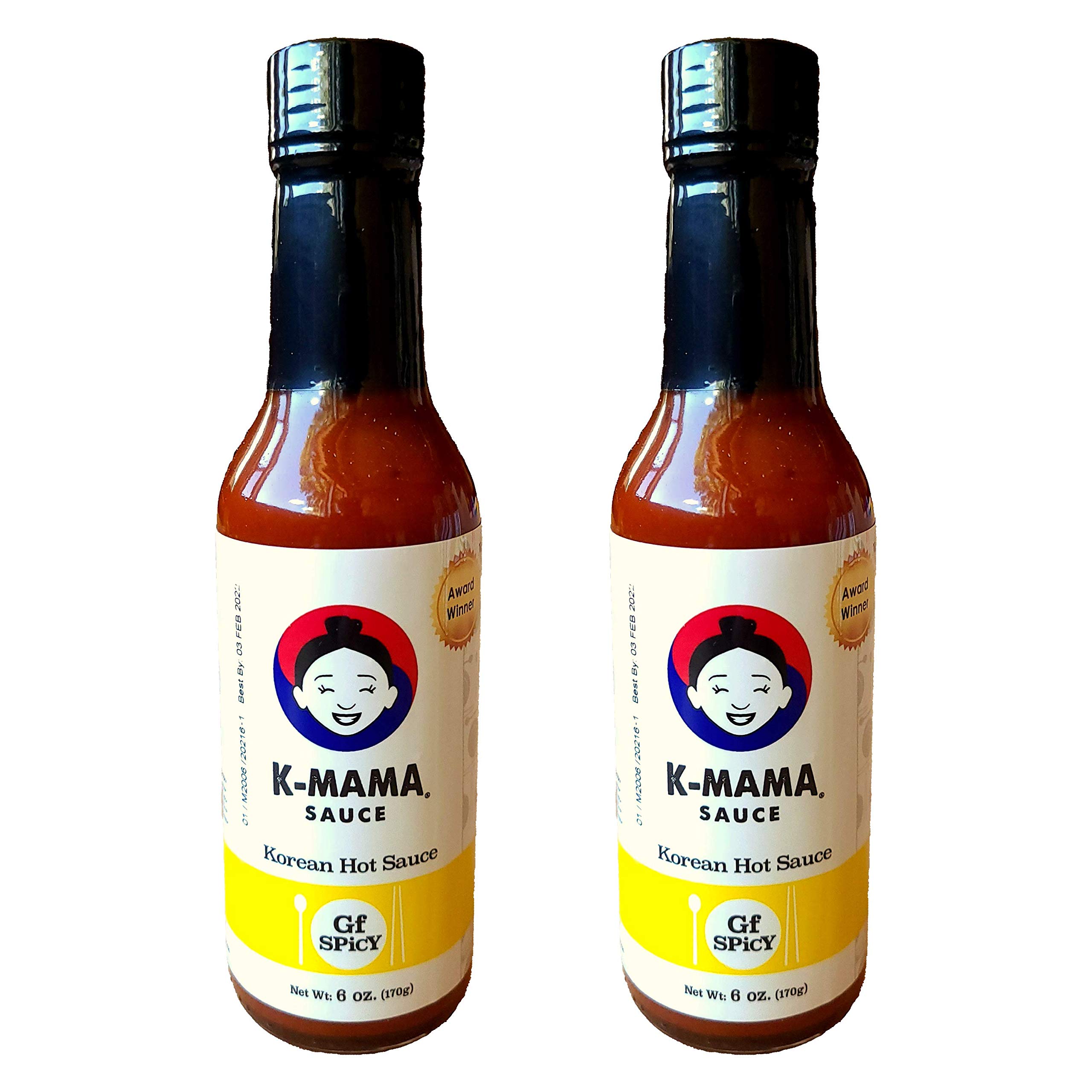 K-Mama All-Purpose Gochujang Korean Hot Sauce: 2-Pack 6oz (Gluten Free Spicy)