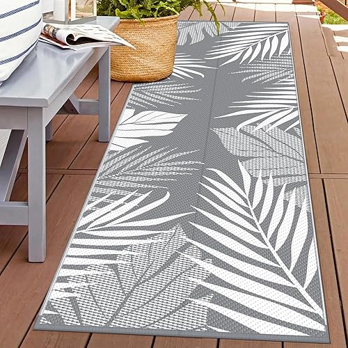 GENIMO - Tapete reversible e impermeable para patios y exteriores, en oferta, de paja de plástico, para áreas grandes, campamentos, RV, pícnics