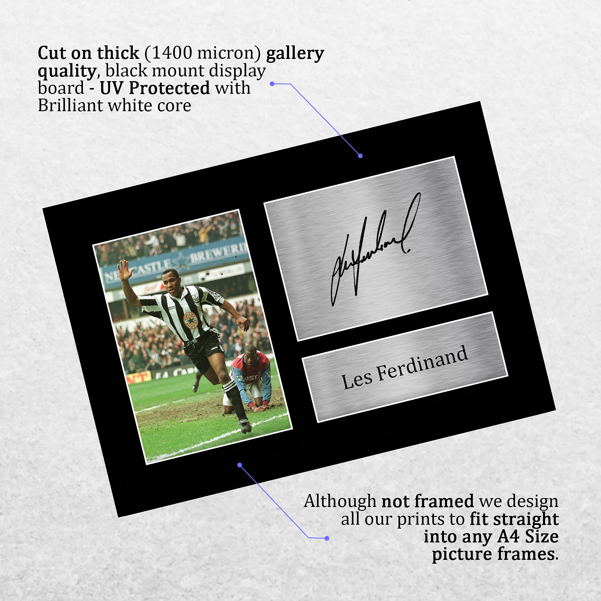 HWC Trading A4 Les Ferdinand Magpies Gifts Printed Signed Autograph Picture for Fans and Supporters, A4 - Image 3