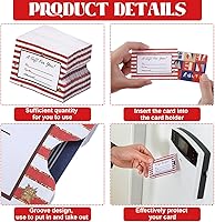 Vista 4 de Eaasty 500 fundas para tarjetas de regalo, sobres para tarjetas de Navidad, fundas protectoras para negocios, 2.36 x 3.54 pulgadas (Lindo)