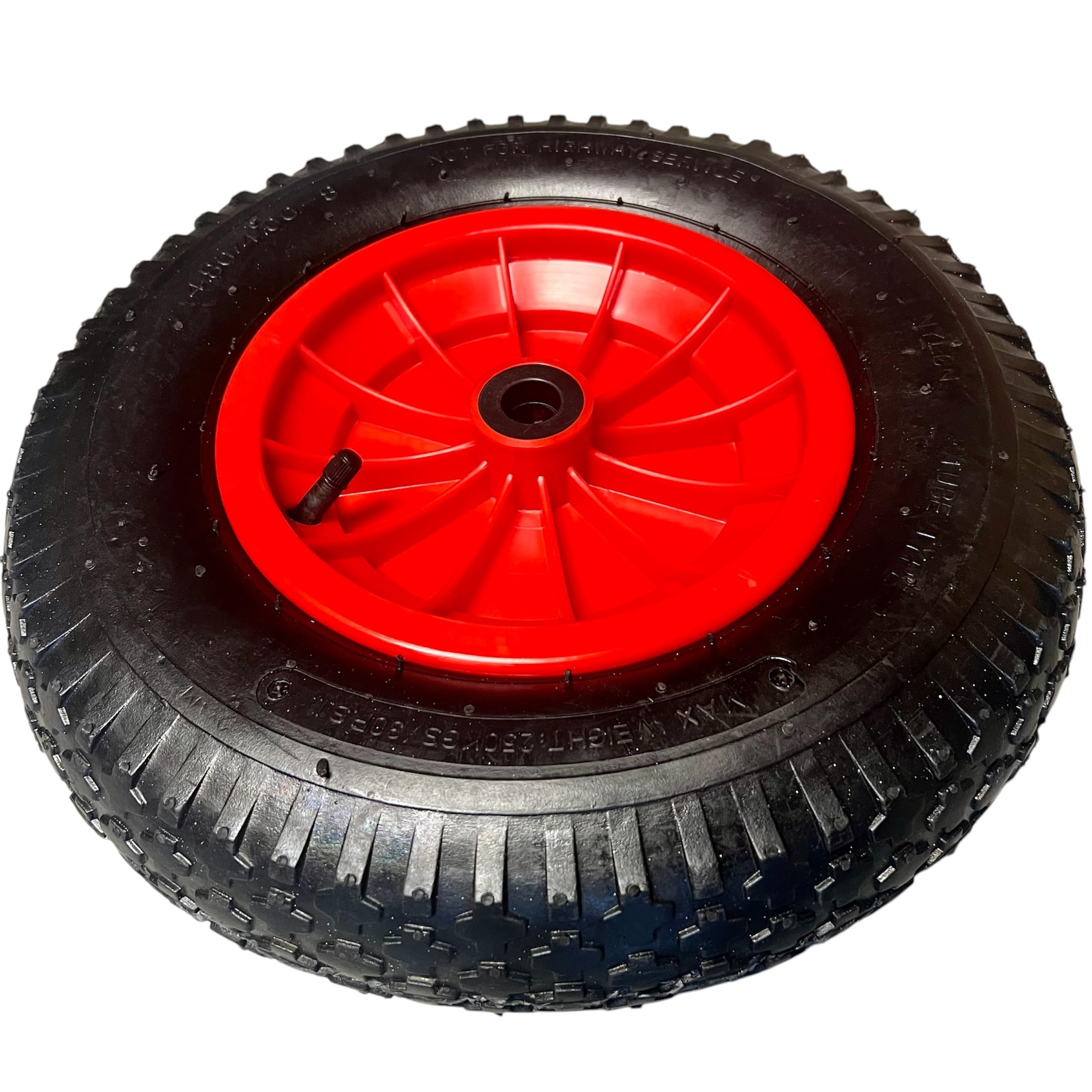 Schubkarrenreifen 4.80/4.00-8 Mit Schlauch – Gerades TR13-Ventil, 2-lagig, Traglast 195 Kg, Für Anhänger Und Karren MoovMoov Rad Kit Schubkarrenreifen 4.80/4.00-8 Mit Schlauch – Gerades TR13-Ventil, 2-lagig, Traglast 195 Kg, Für Anhänger Und Karren MoovMoov Rad Kit