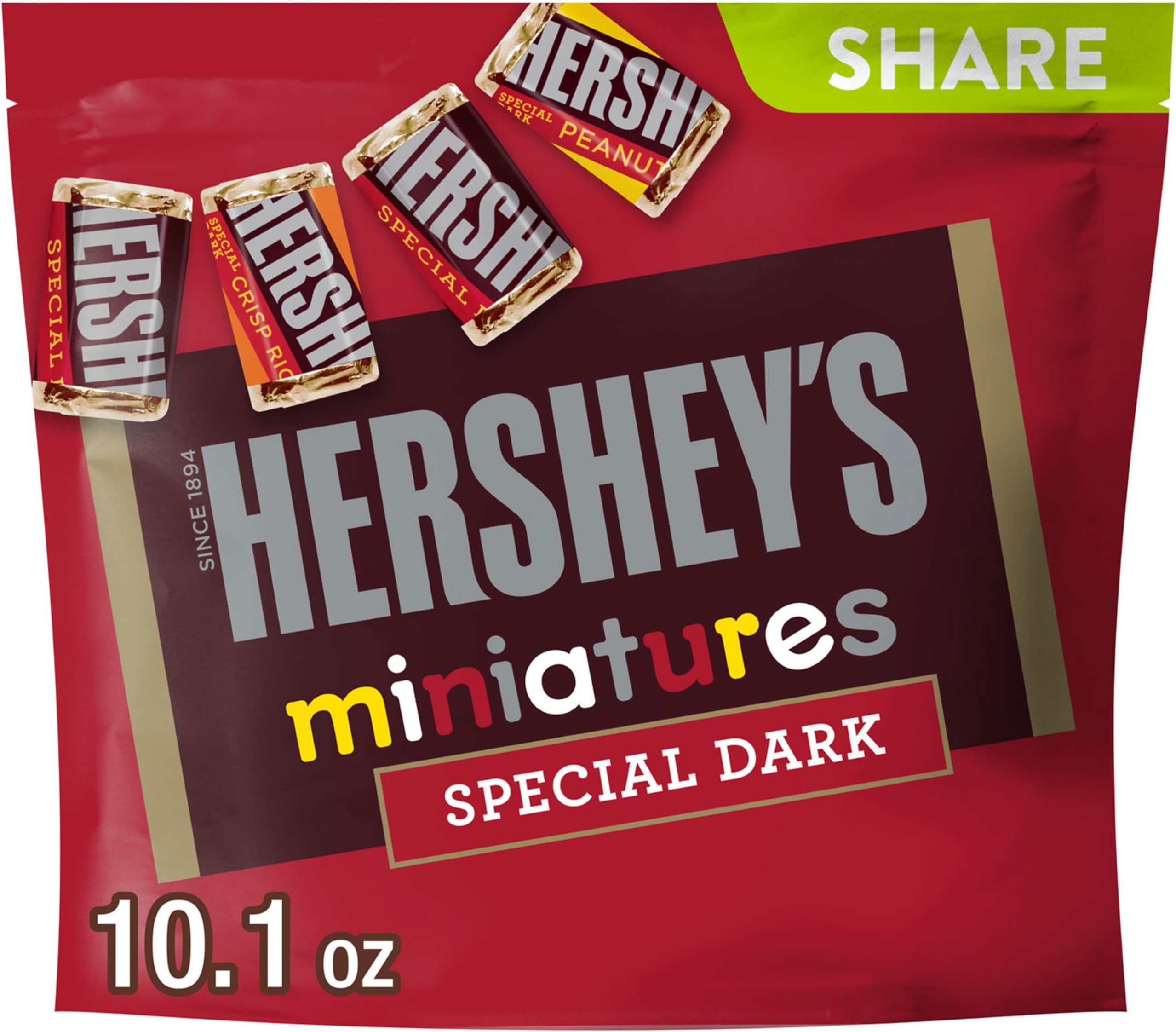 Miniatures Dark Chocolate Candy Assortment, 10.1 oz Bag