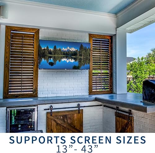 Miniatura 9 de VIVO Soporte de pared para TV RV de liberación rápida para pantallas de 13 a 43 pulgadas, soporte articulado con bloqueo, se adapta hasta VESA 200 x