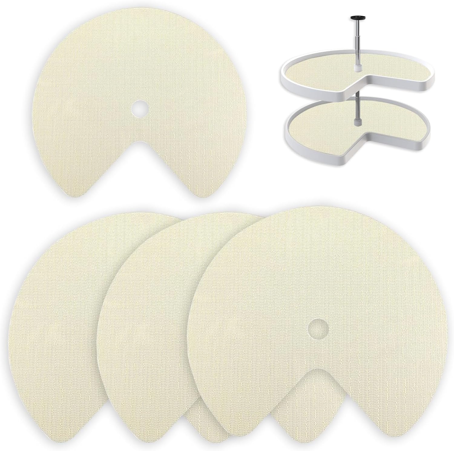 Lazy Susan Shelf Liner Circle Kitchen Shelf Liner for Lazy