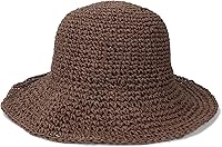 Vista 10 de Sombrero de paja para mujer, plegable, plegable, de ala ancha, para verano, playa, sombrero de ganchillo