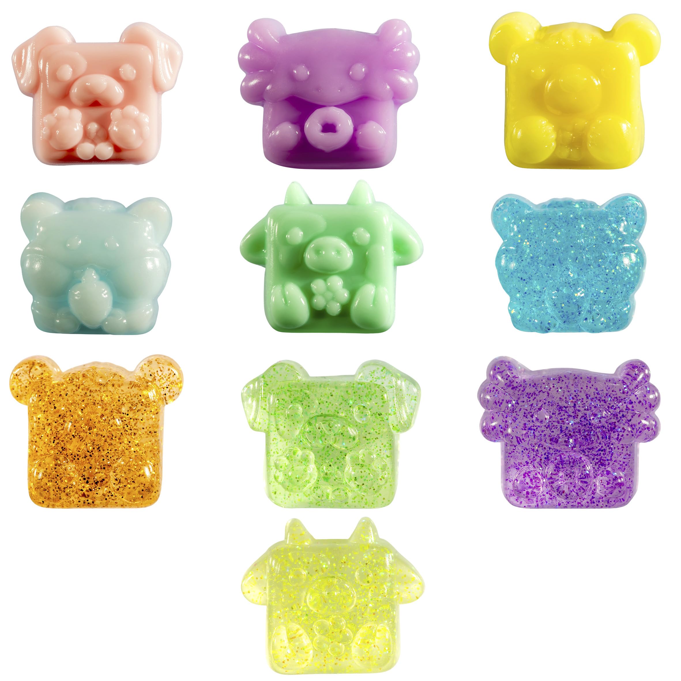 MushyKinz Keychain Bag Charm, 5 Piece Mini Taba Squishies, Styles Vary