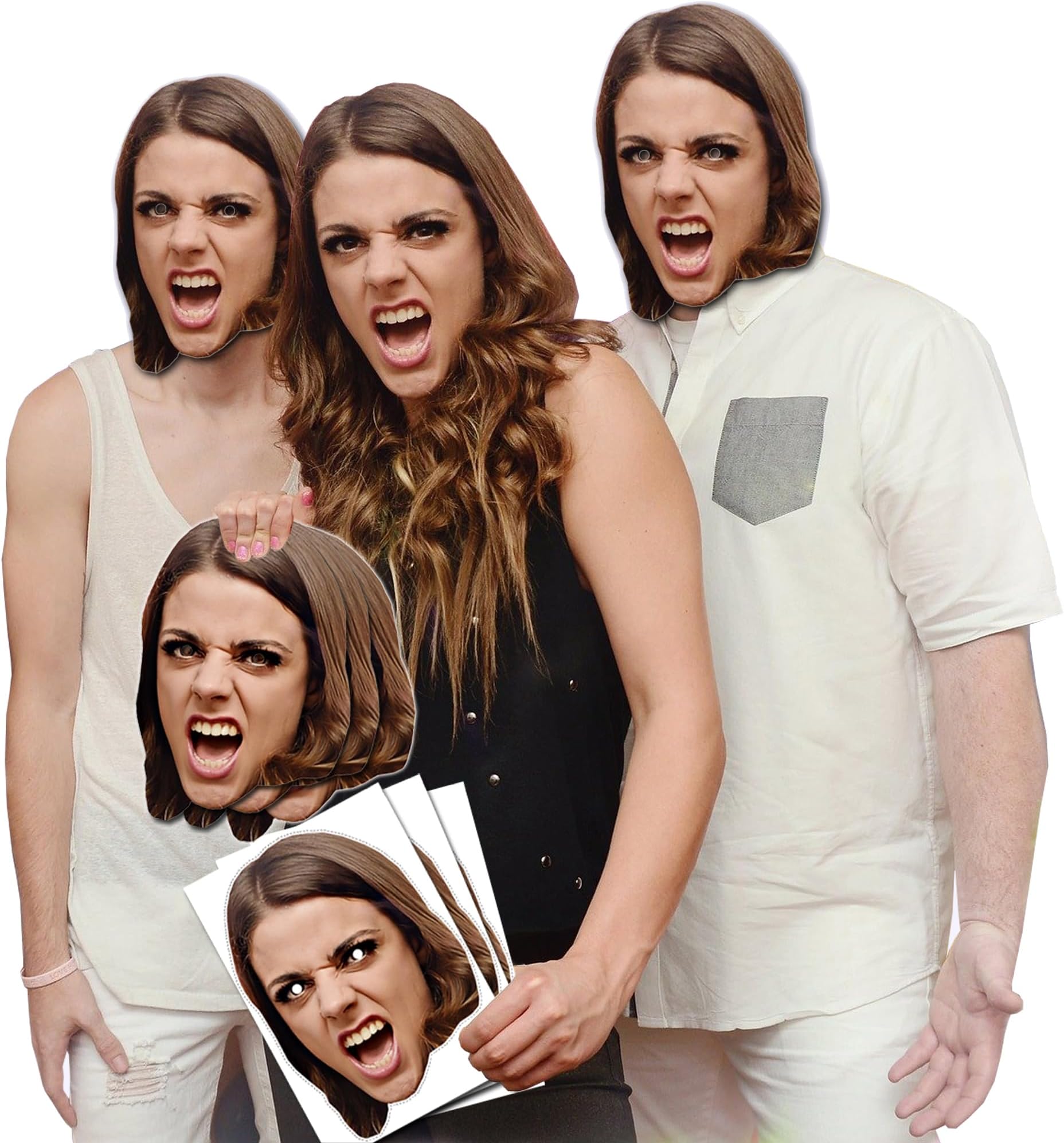 Personalised Face Masks - DIY OR Ready to Wear Photo Face Masks kits for birthday party, Hen, stag