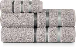 Jogo de Toalha 02 Banho e 01 Rosto, 100% Algodão Teka Dry