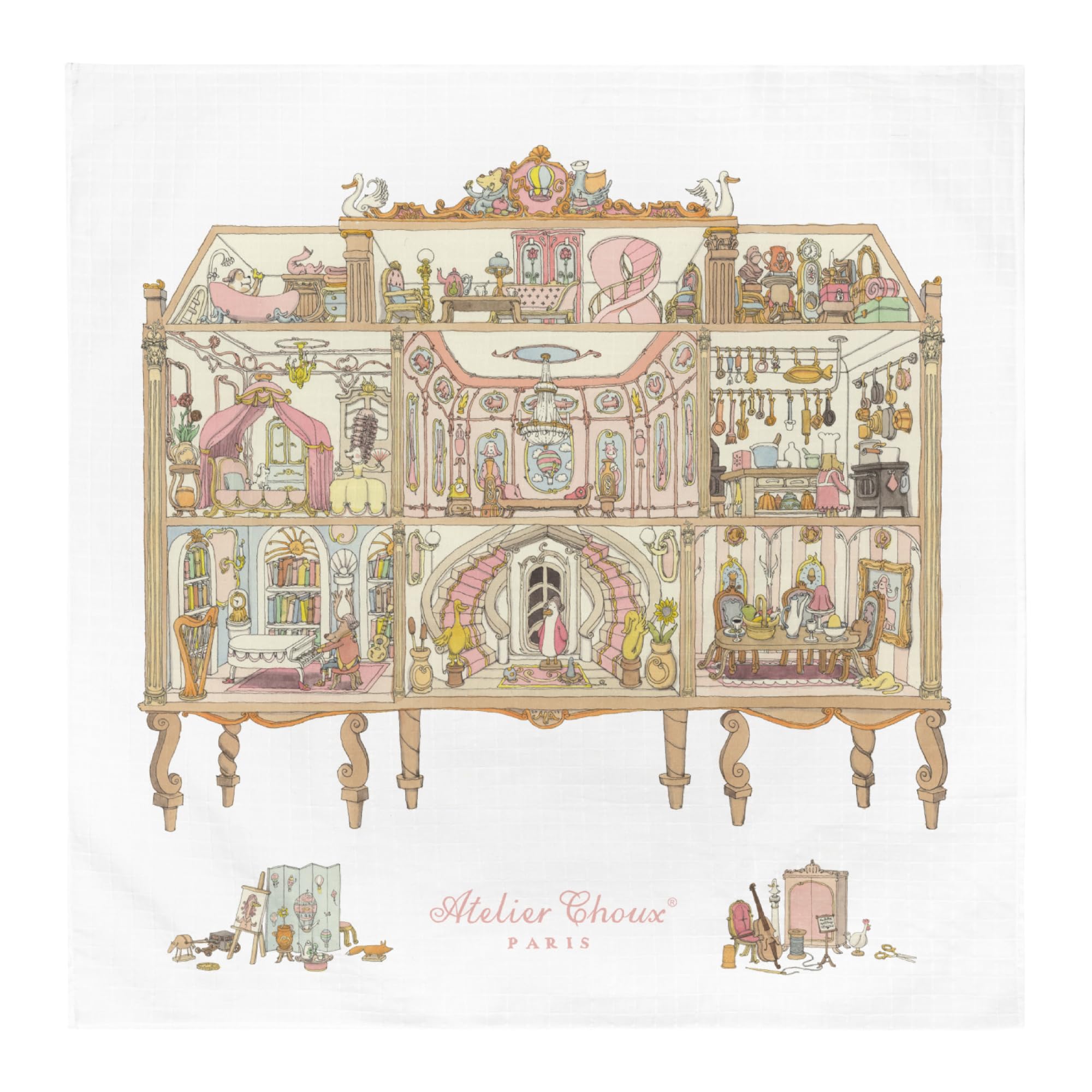 Amazon | Atelier Choux アトリエシュー おくるみ ガーゼ