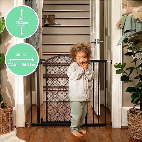Miniatura 2 de Summer Infant Modern Home - Puerta de seguridad para mascotas y bebés, 28-42 pulgadas de ancho, 30 pulgadas de alto, montado a presión o hardware,