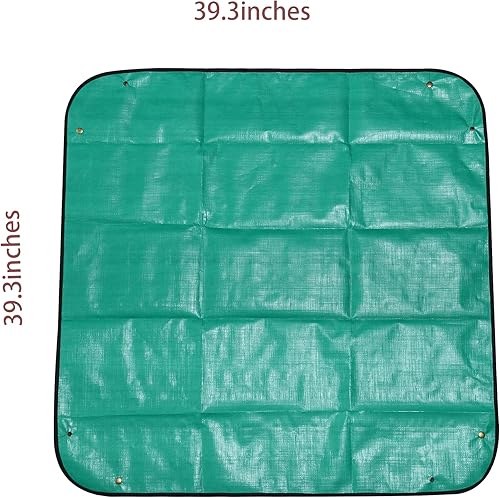 Miniatura 2 de 2 tapetes cuadrados plegables e impermeables de 39.4 x 39.4 pulgadas para trasplante de plantas y cambio de suelo, tapete de jardinería y macetas de