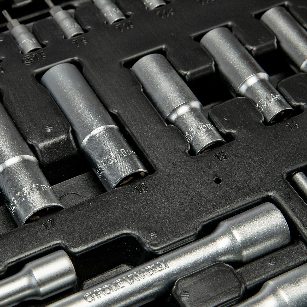 1/4 + 3/8 + 1/2" Steckschlüssel-Garnitur - 7