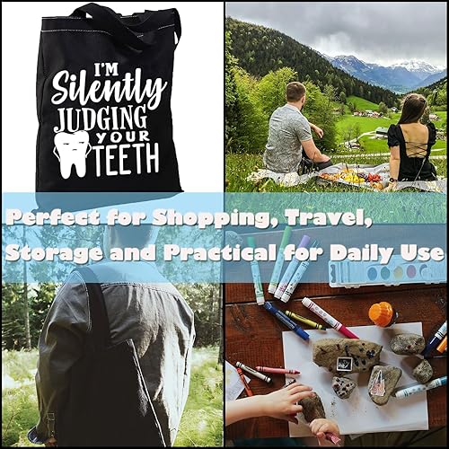 Miniatura 6 de Regalo para dentistas, regalo para higienista dental, regalo para asistente dental, estoy juzgando silenciosamente tus dientes con cremallera