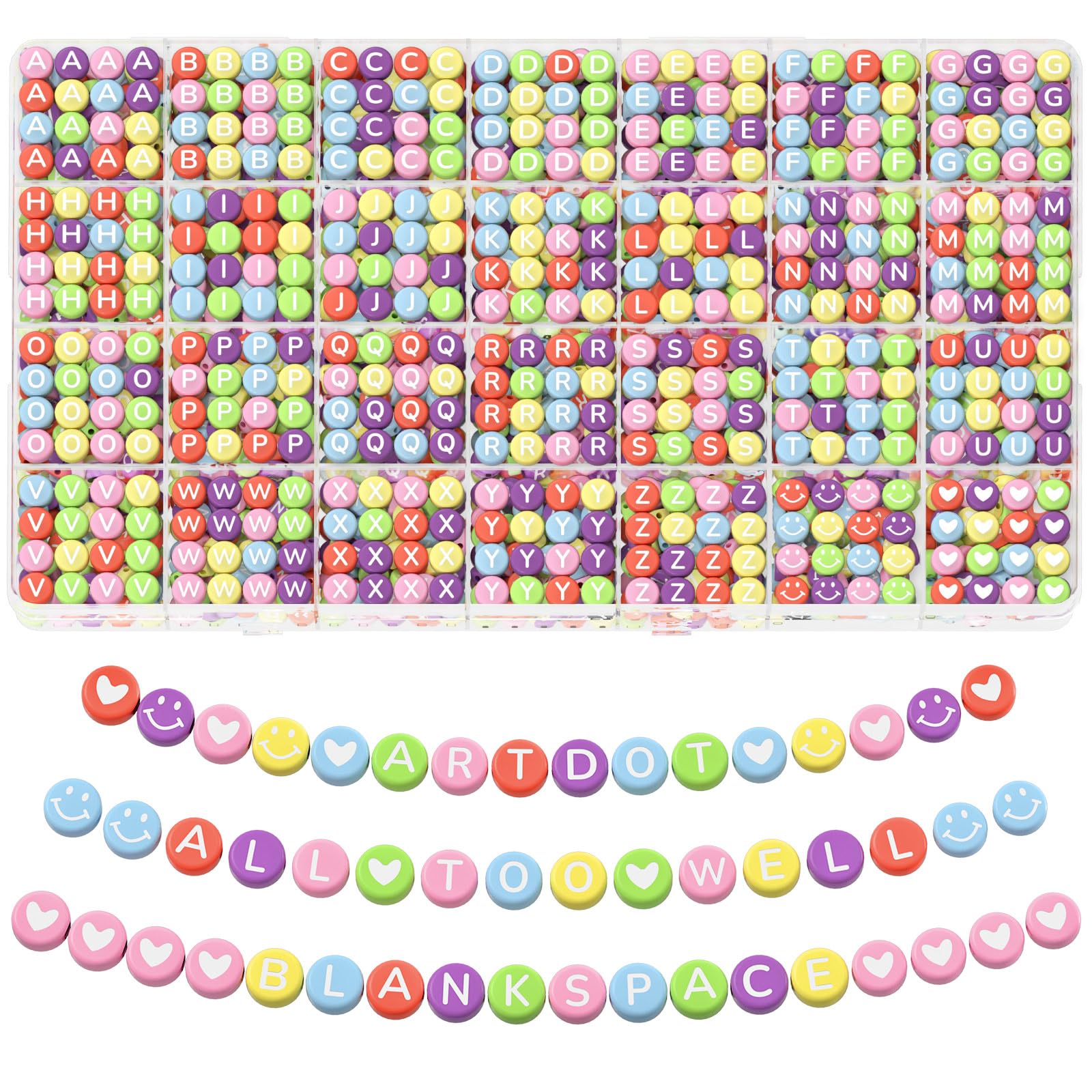 Letter Beads for Bracelets - 800 Piece Set -8 Letter Beads for Bracelets - 800 Piece Set -8