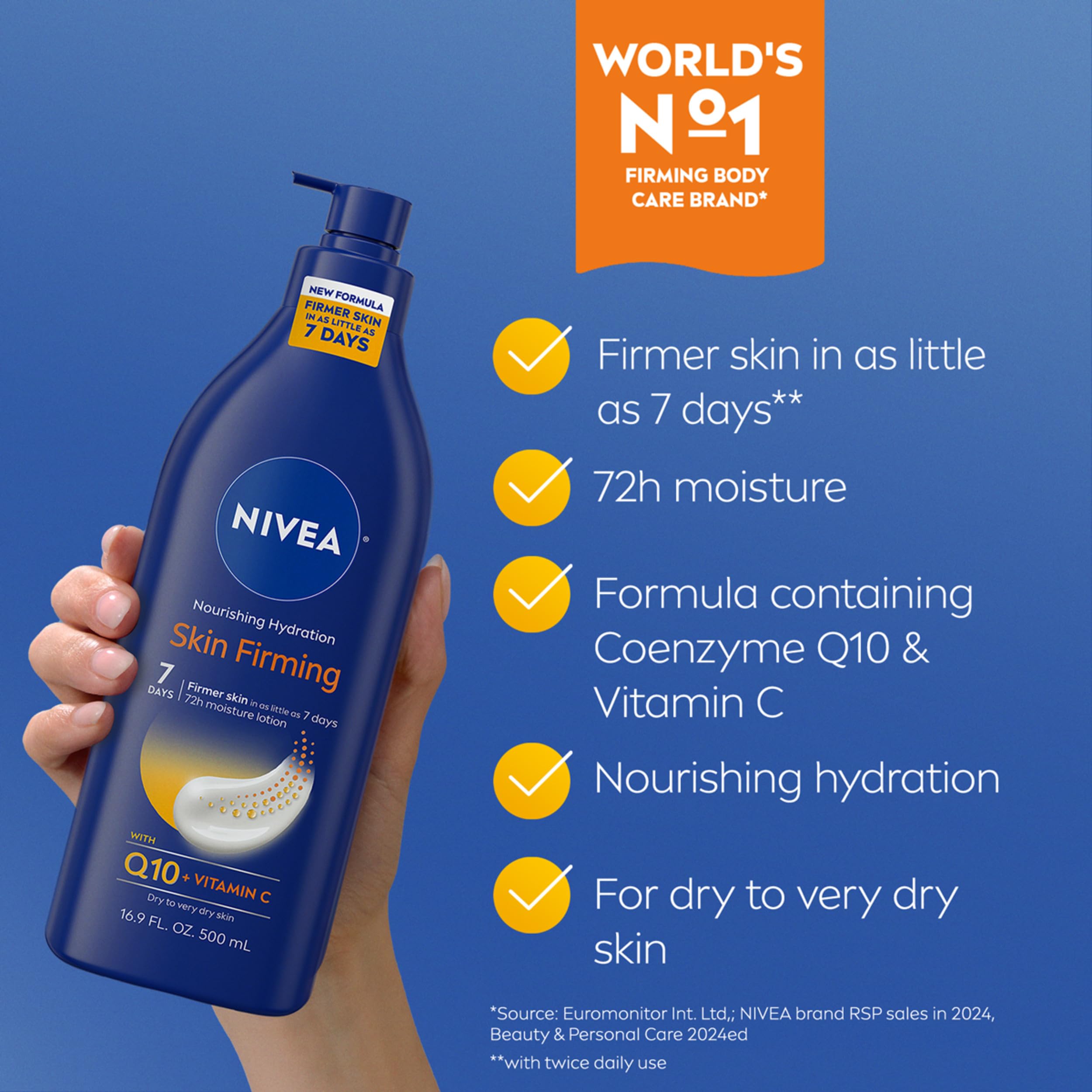 Nivea Q10 + Vitamin C Besleyici ve Sıkılaştırıcı Vücut Losyonu 500ML