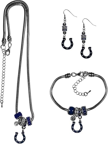 Miniatura 9 de Siskiyou NFL Unisex-Adult Euro Bead Jewelry 3 Piece Set