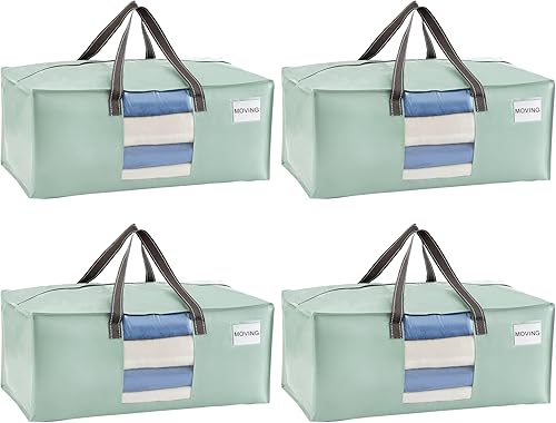 Vista 124 de VENO Paquete de 6 bolsas de mudanza extra grandes para mudanza universitaria, bolsas de almacenamiento resistentes, cajas de embalaje y suministros