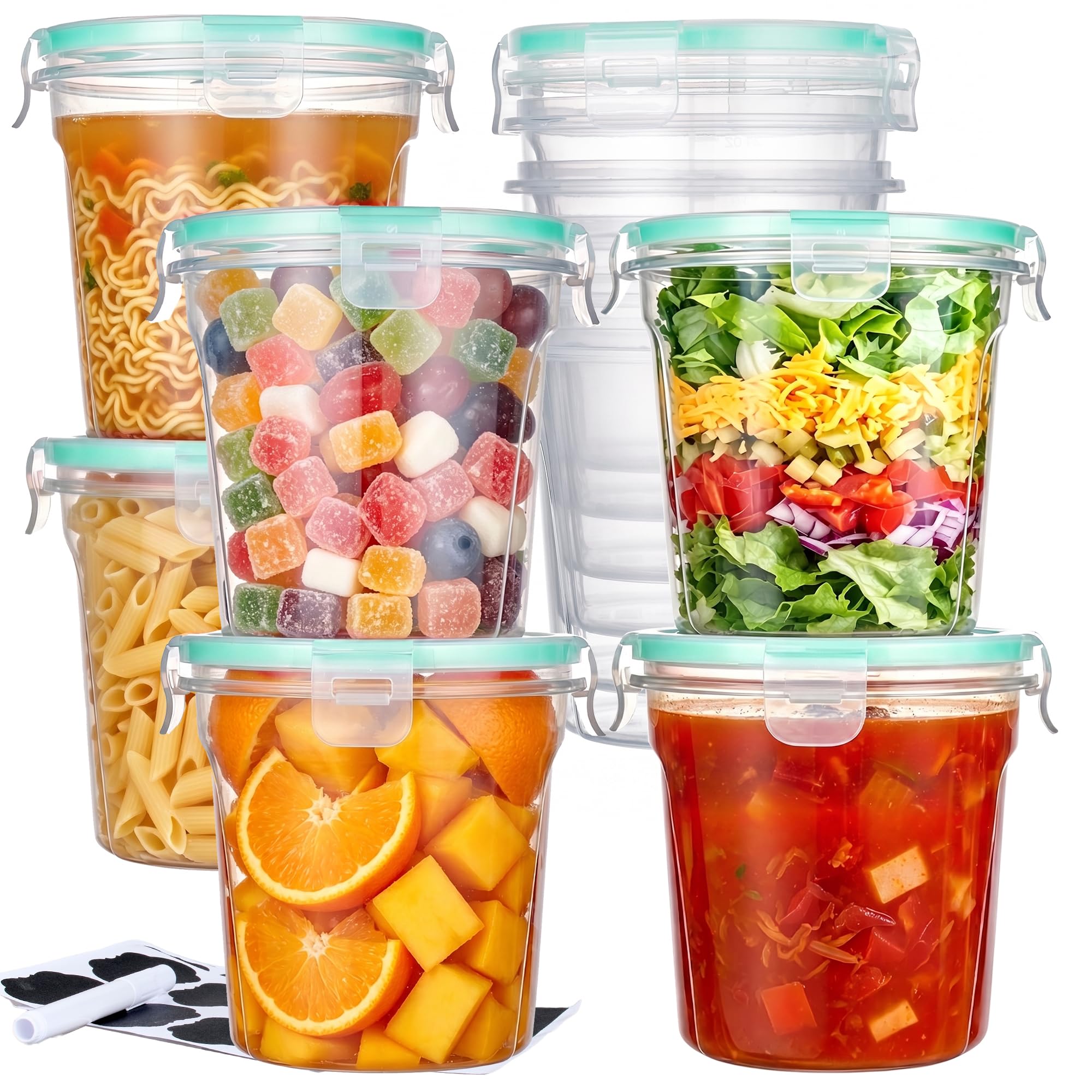 Amazon.com: Vtopmart 12 Pack 24oz Soup Containers with Airtight