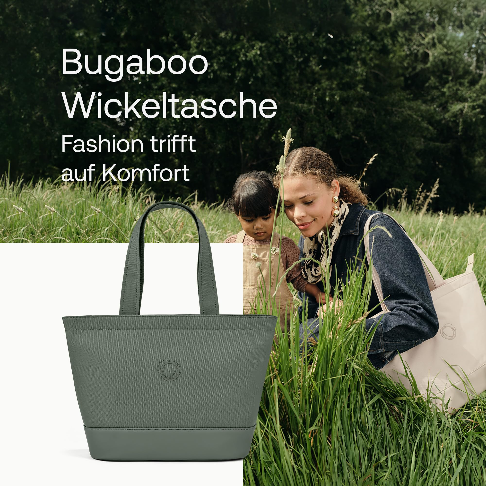 Bugaboo Wickeltasche, modische Wickeltasche, stilvolle funktionale Geldbörse oder Reisetasche, Wickelunterlage und 3 Clutches im Lieferumfang enthalten