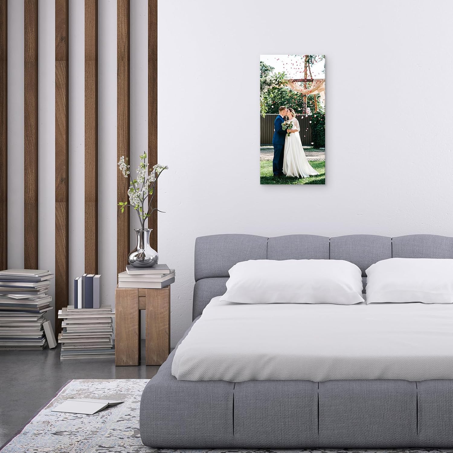 YYYYHPP Canvas Prints with Your Photos, Personalized Photo to Canvas Wall Art,Canvas Printing for Wedding, Family, Baby, Pets, Home Office Decor, Wrapped Frame 12"x24"