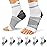 Plantar Fasciitis Sock (6 Pairs) for Men and Women, Compression Foot Sleeves with Arch and Ankle Support (White, Large)