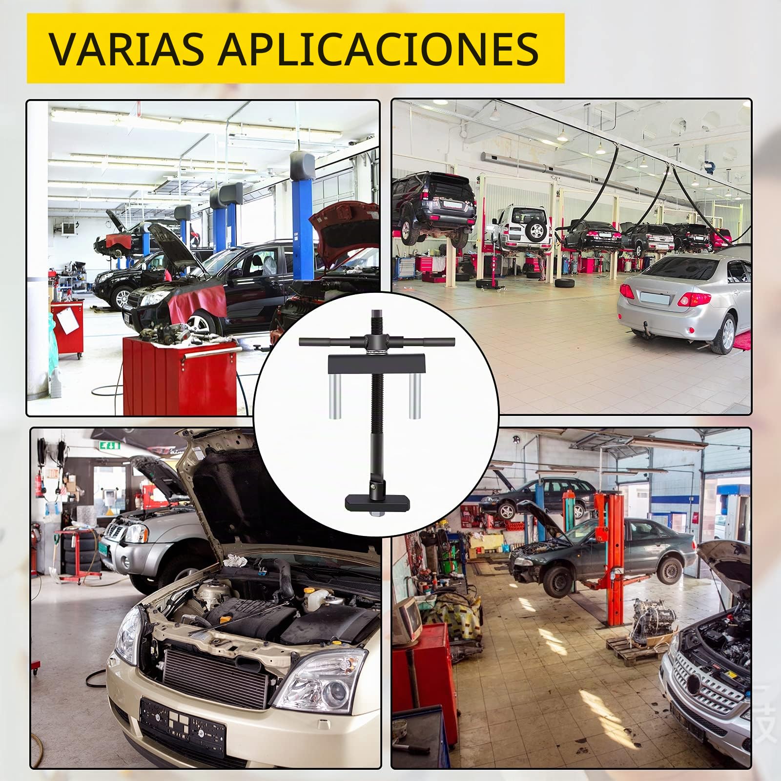 VEVOR Extractor de Engranajes con rodamiento Interno, Extractor Universal de 2 Brazos de 75-138 mm, Extractor de Cilindros de Acero 45, 7 Placas de extracción, Extractor Manual de Carcasa