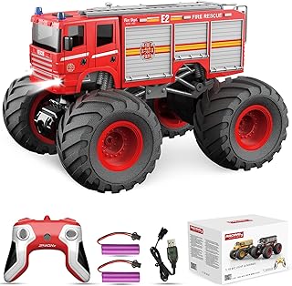 Desdoni Remote Control Car, RC School Bus for Kids, RC Monster Truck Toy 2.4GHz 1:18 Scale Model Vehicle with LED Lights Sounds Racing Sport Toy Car for Adults Boys Girls Kids Gift 2Pcs Batteries