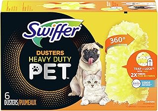 Swiffer Duster Multi-Surface Pet Heavy Duty Refills with Febreze Odor Defense, 6 Count