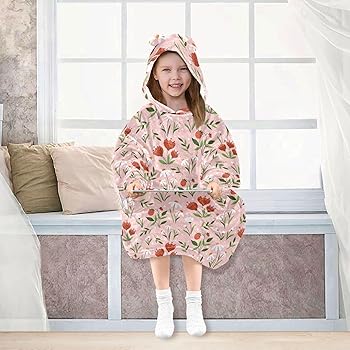 Amazon.com: xigua Strawberry Flower Wearable Blanket Hoodie