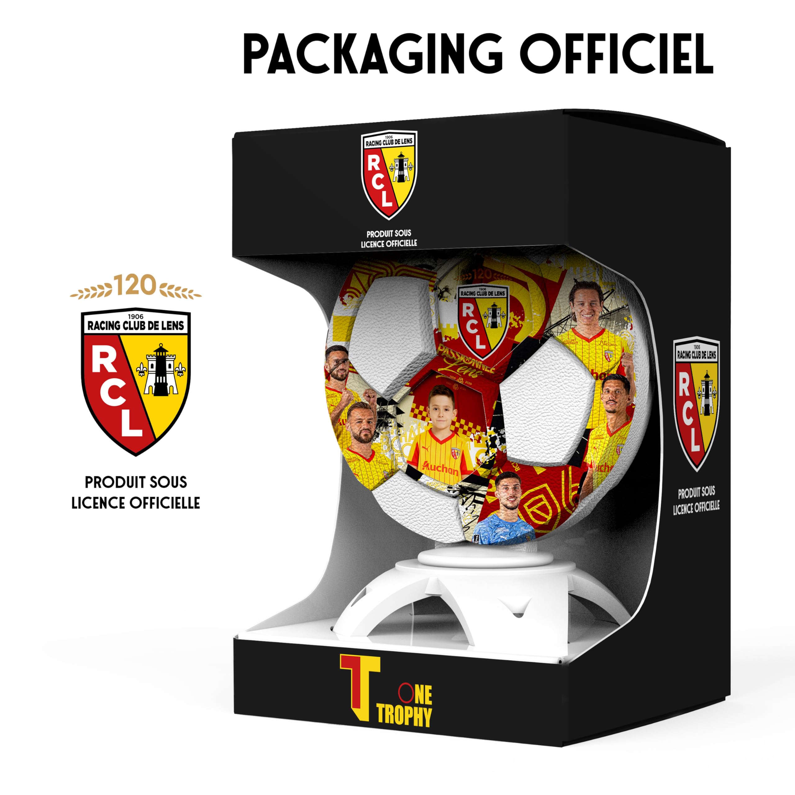 Trophée Collector RC Lens Officiel – Personnalisable avec Photo, Nom & Numéro | Objet de Collection Supporter, Cadeau Unique Made in France