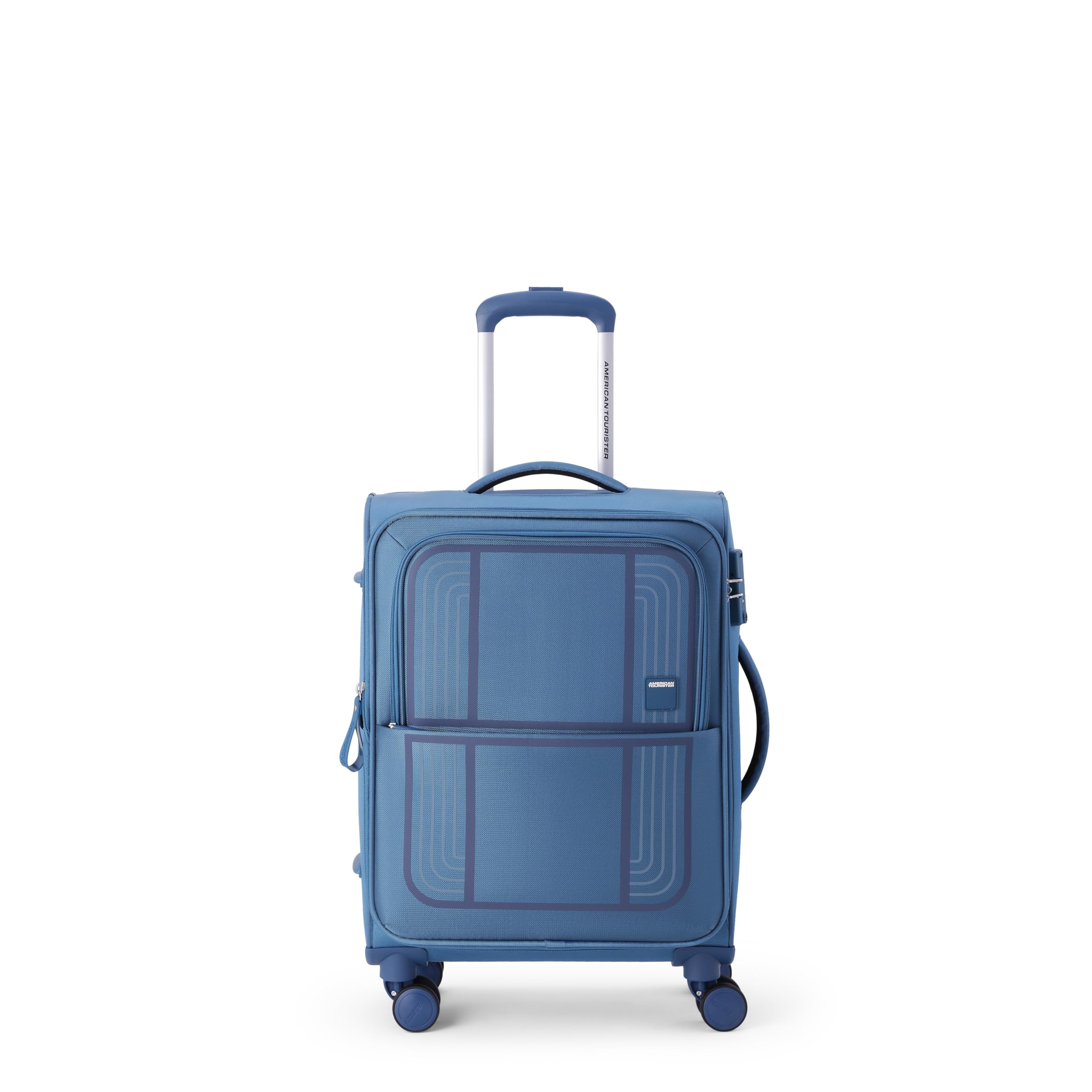 Bernplus 72 CM Medium with TSA Lock & 8 Wheels Soft Polyester Check-in Trolley Bag/Suitcase for Travel/Travel Bag with Double Spinner Wheels for Smooth Travelling -Ink Blue