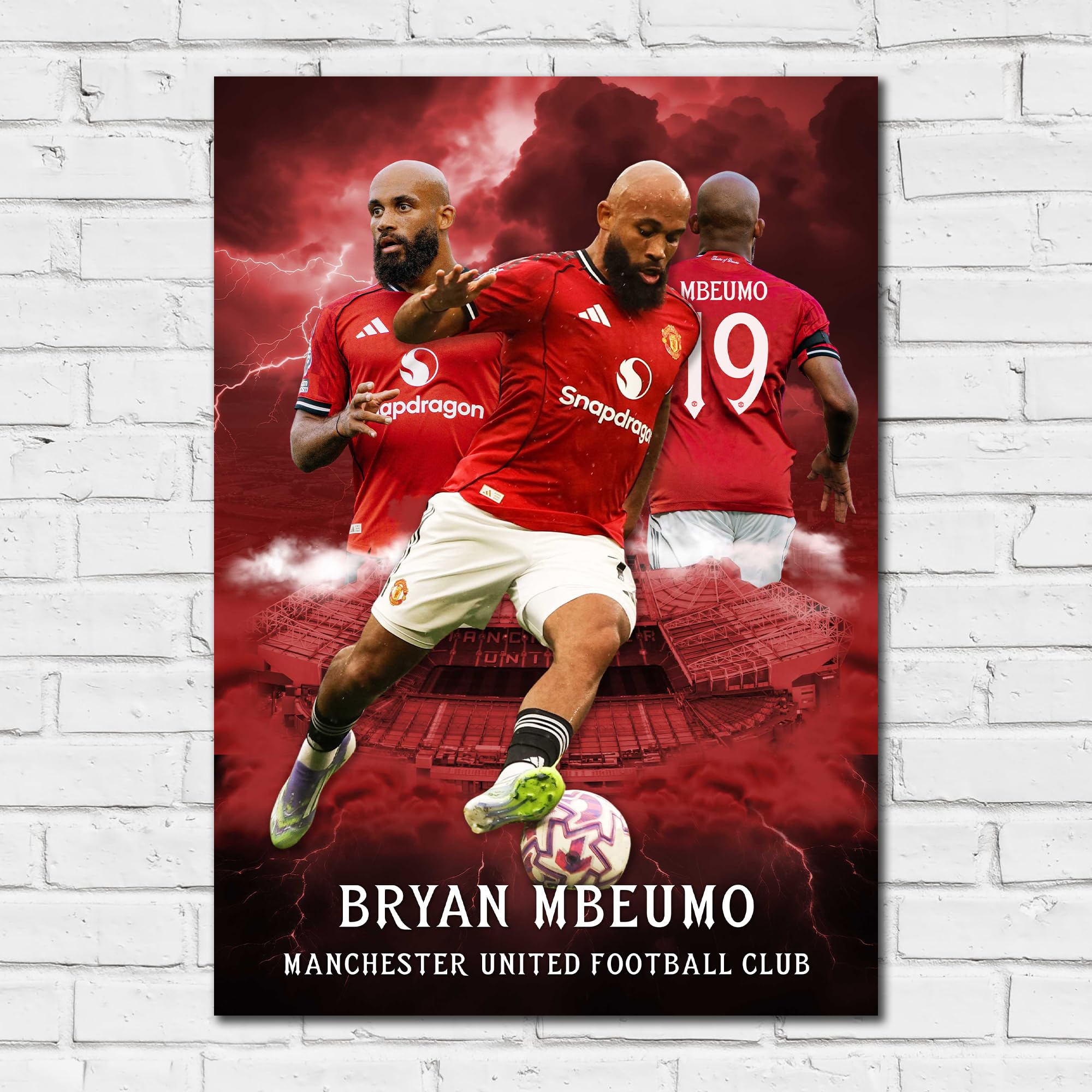 Manchester United FC Print - Man Utd Mbeumo Core Poster (29.7cm x 42cm - A3)