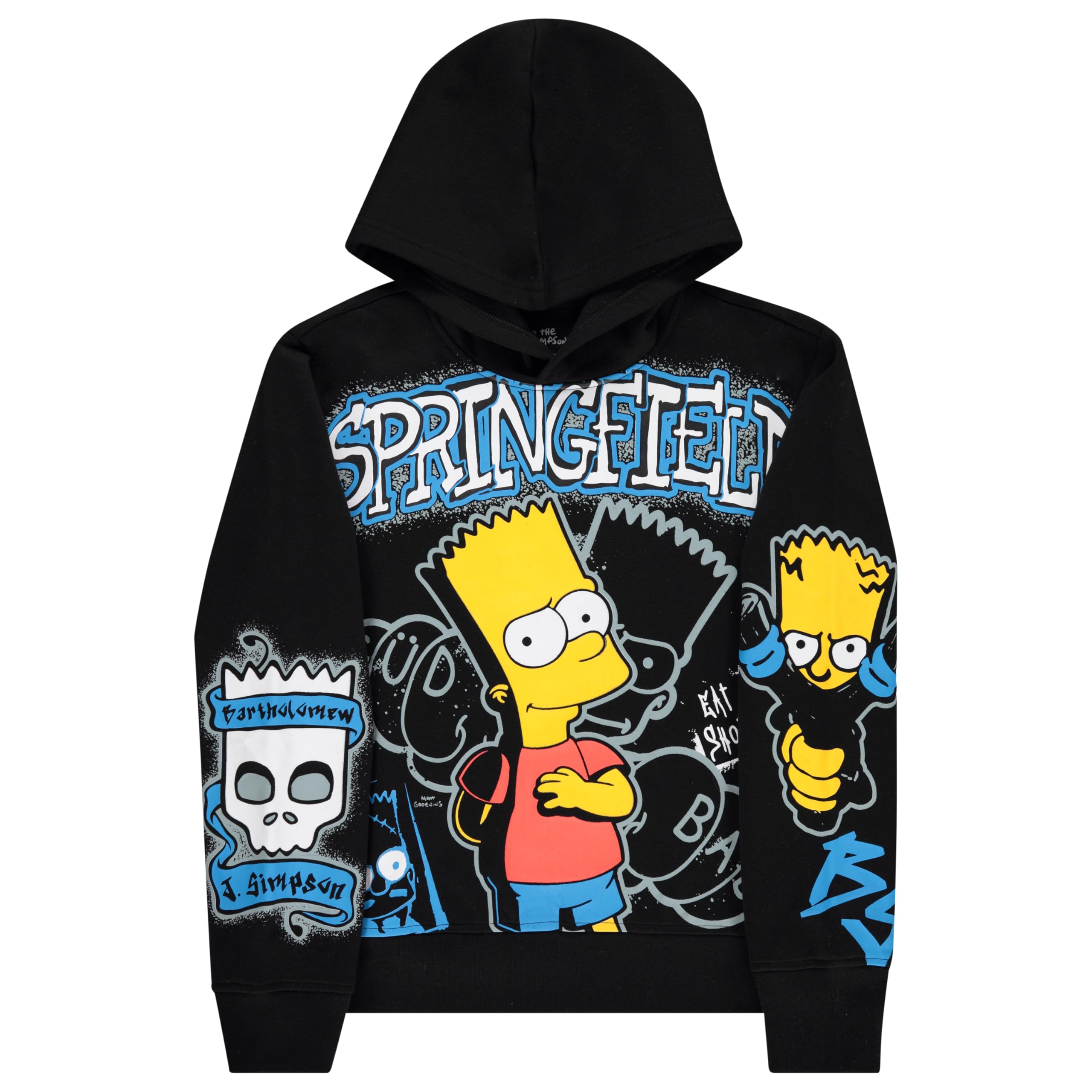 Bart Simpson - Set di abbigliamento per ragazzi con cappuccio e pantaloni della tuta