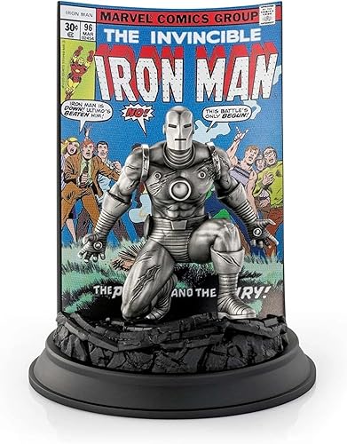Royal Selangor Figura de estatua de Iron Man n. 96, acabado a mano de la colección Marvel, estatua de peltre, edición limitada